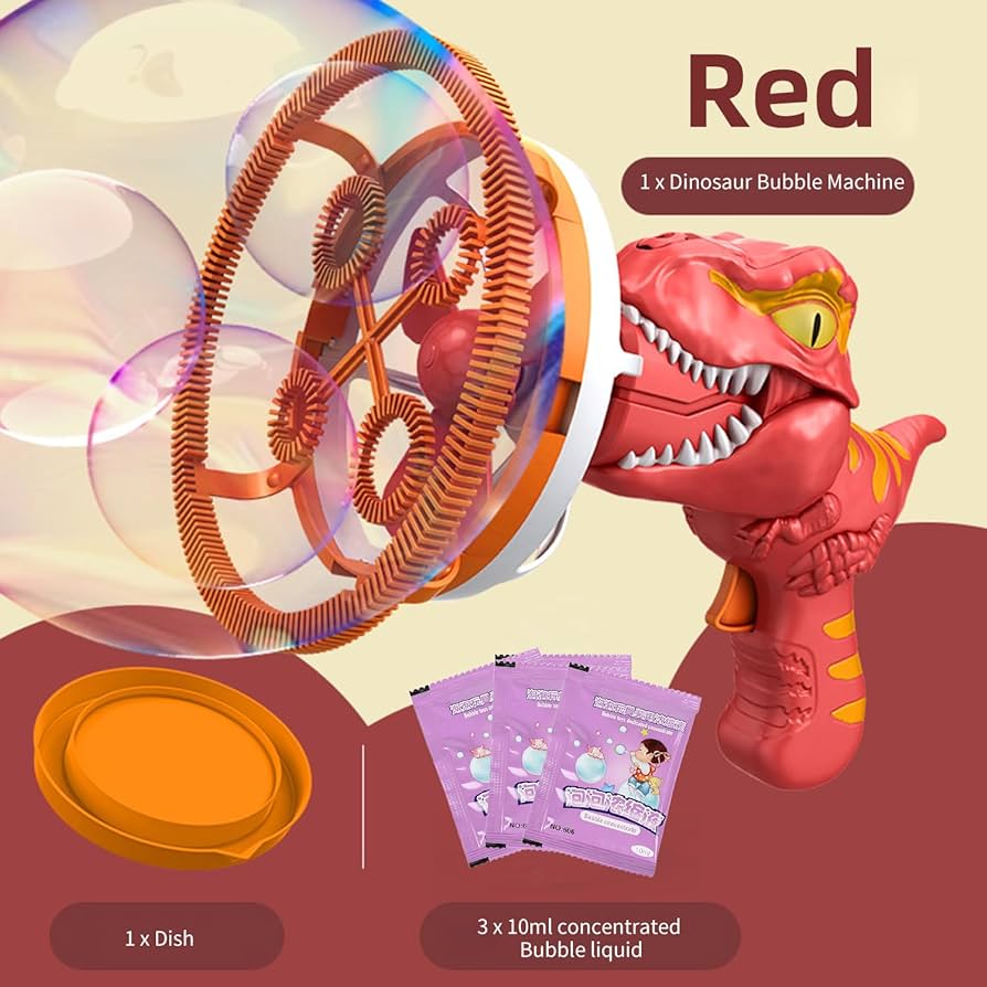 آلة نفخ فقاعات على شكل ديناصور