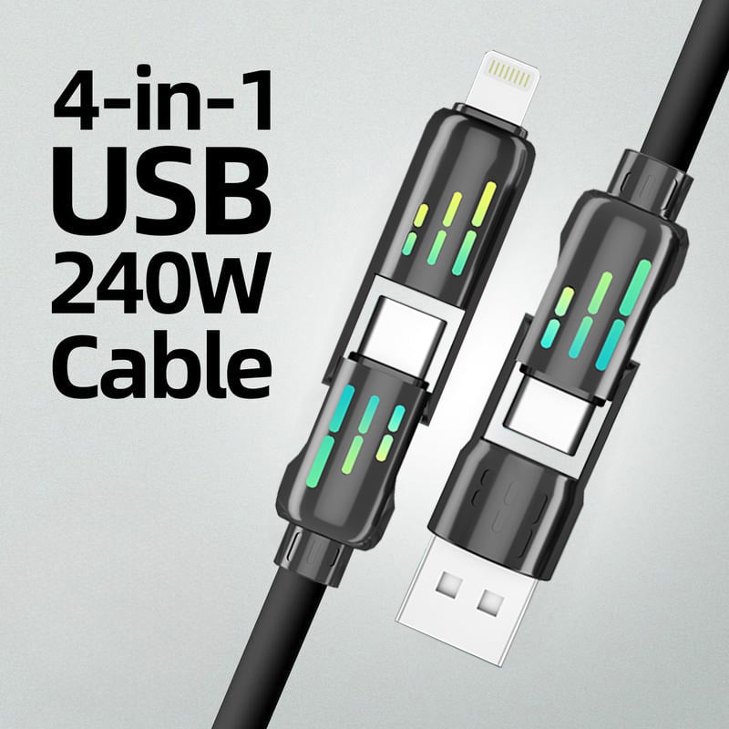 كابل USB-C رباعي في واحد بقدرة 240 واط